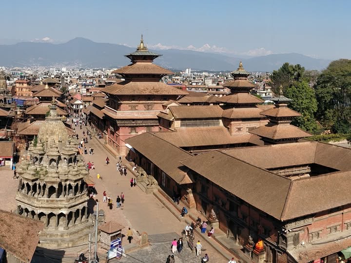patan durbar _ mt from lalit heritage home